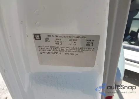 2009 Chevrolet Impala 1Lt z USA, uszkodzony, nr VIN 2G1WT57K791152714